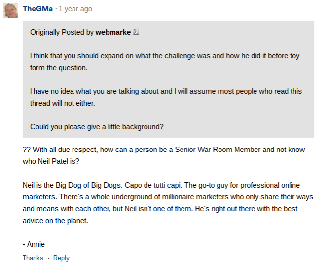 Not heard of Neil Patel